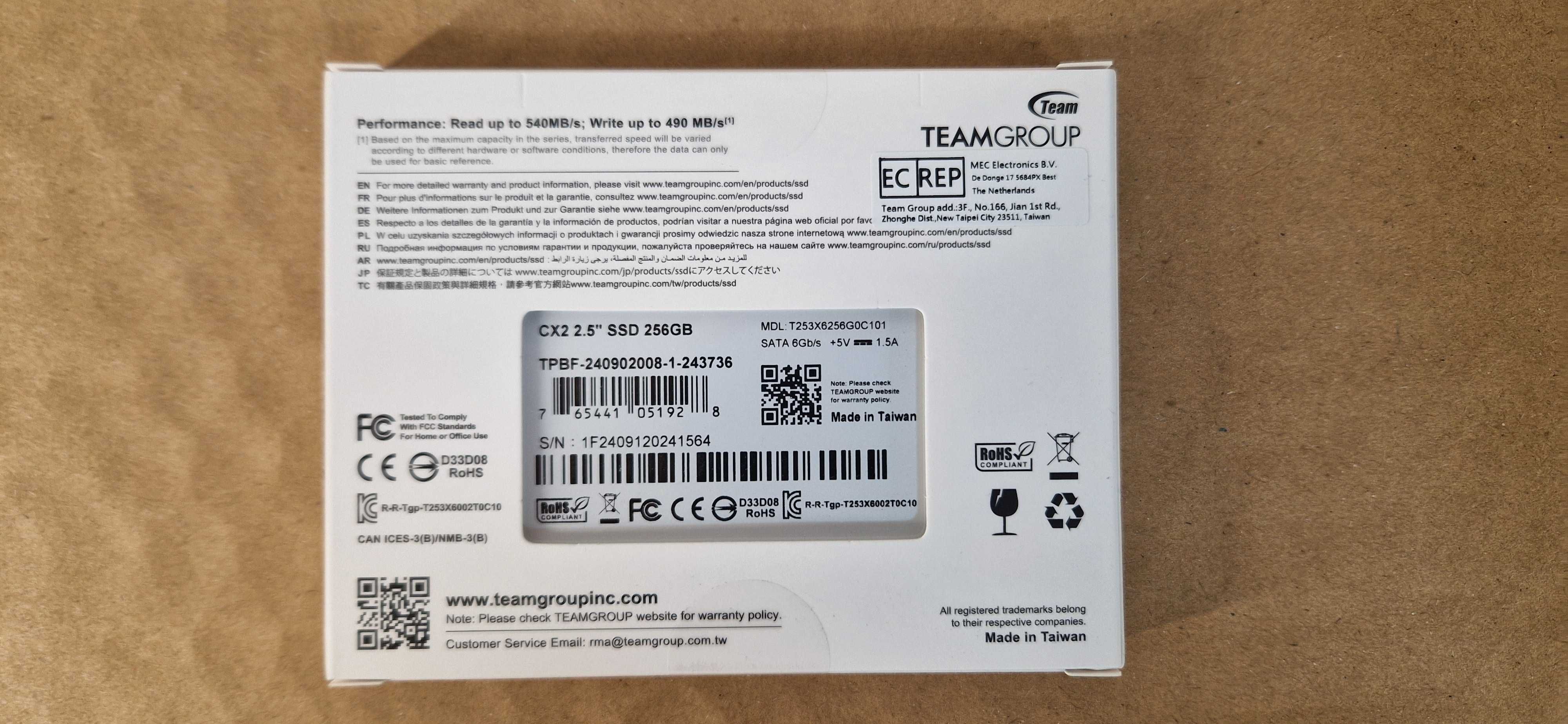Disco SSD 256 Gb 2.5 SATA