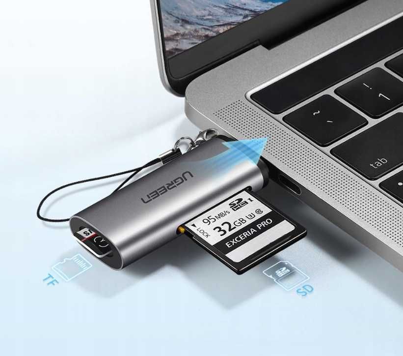 Nowoczesny Ugreen Czytnik Kart Adapter USB/USB-C MicroSD *WYPRZEDAŻ*