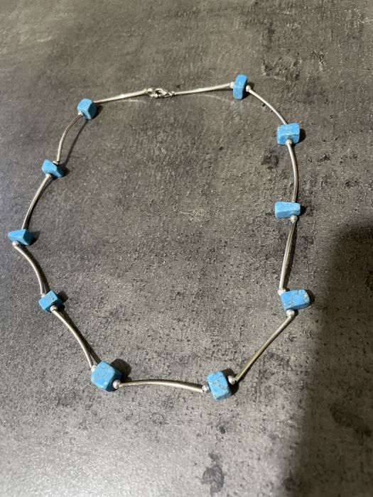 Korale naszynik damski niebieski