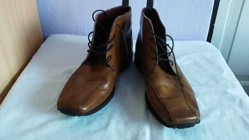 Buty za kostke wiosenno -jesienne skorzane roz 40 dł wkł 26 cm