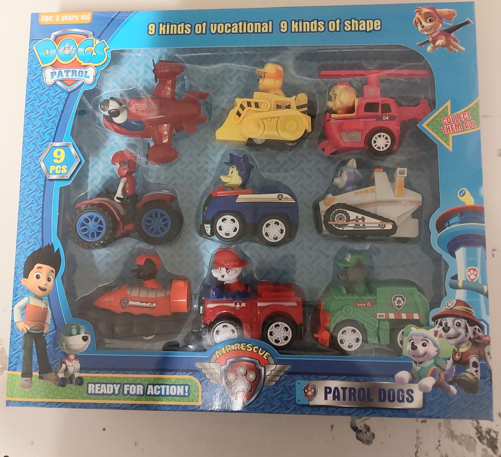 Nowy duży zestaw figurki Psi Patrol 9 szt