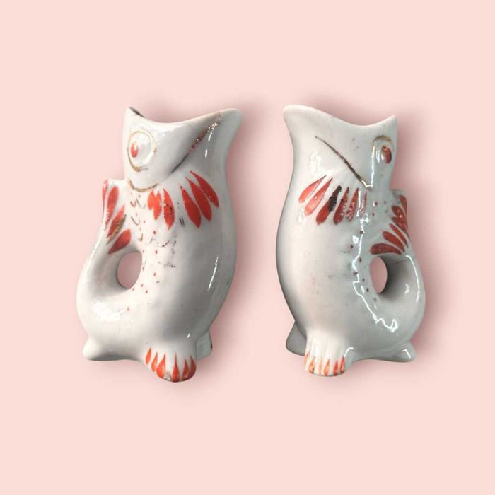 Фарфоровые рыбки от сервиза ссср 2 штуки