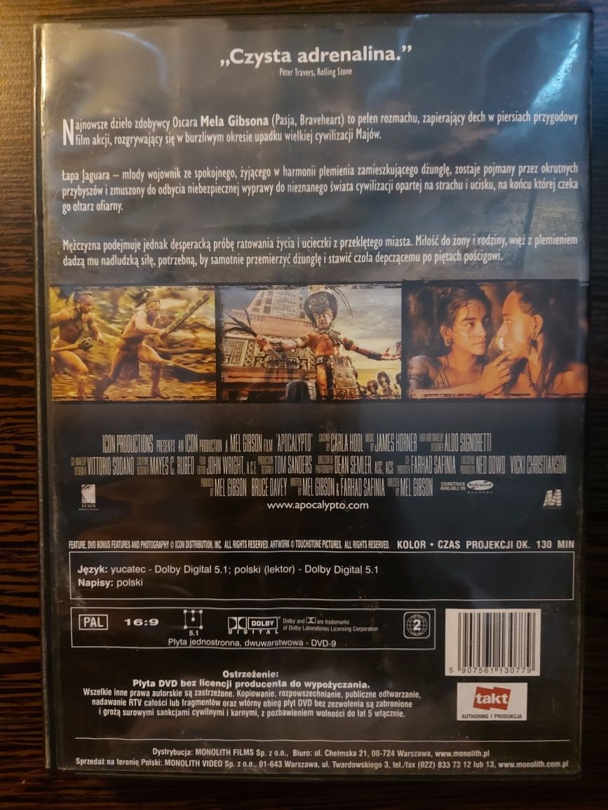 Płyta DVD kolekcjonerska "Biały Kruk" APOCALYPTO, polski, nowa
