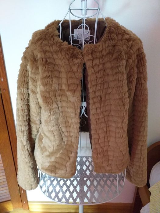 Casaco de pelo camel