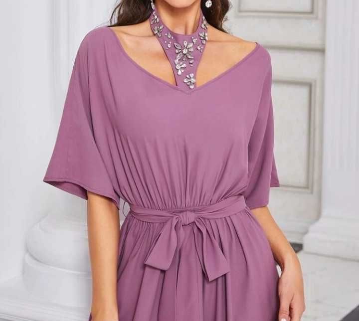 Vestido rosa/lilas