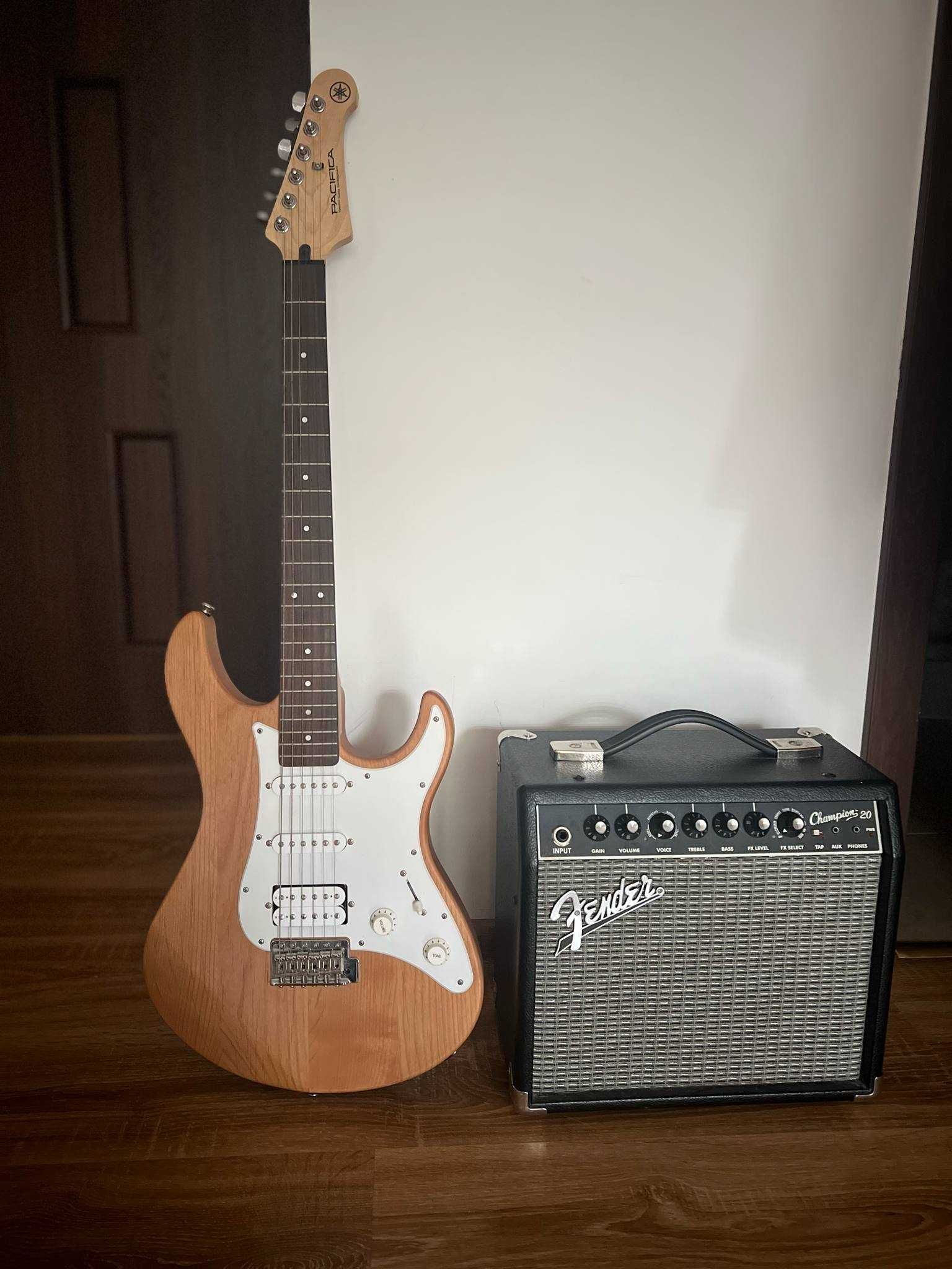 Gitara Yamaha Pacifica 112 + wzmacniacz Fender Champion 20 + akcesoria