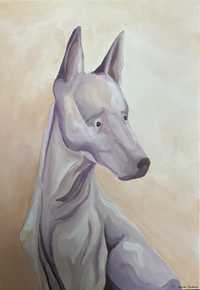 Ilustracja psa w rozmiarze 42x30 cm
