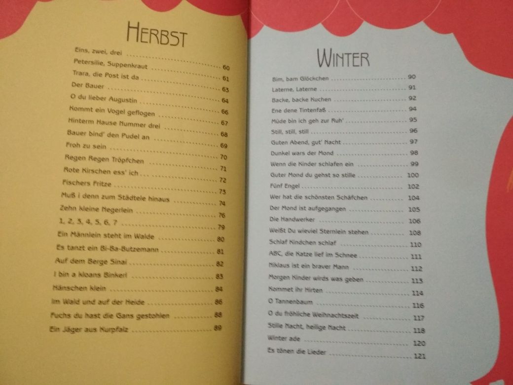 Книга дитячих віршів і пісень німецькою мовою, з нотами
