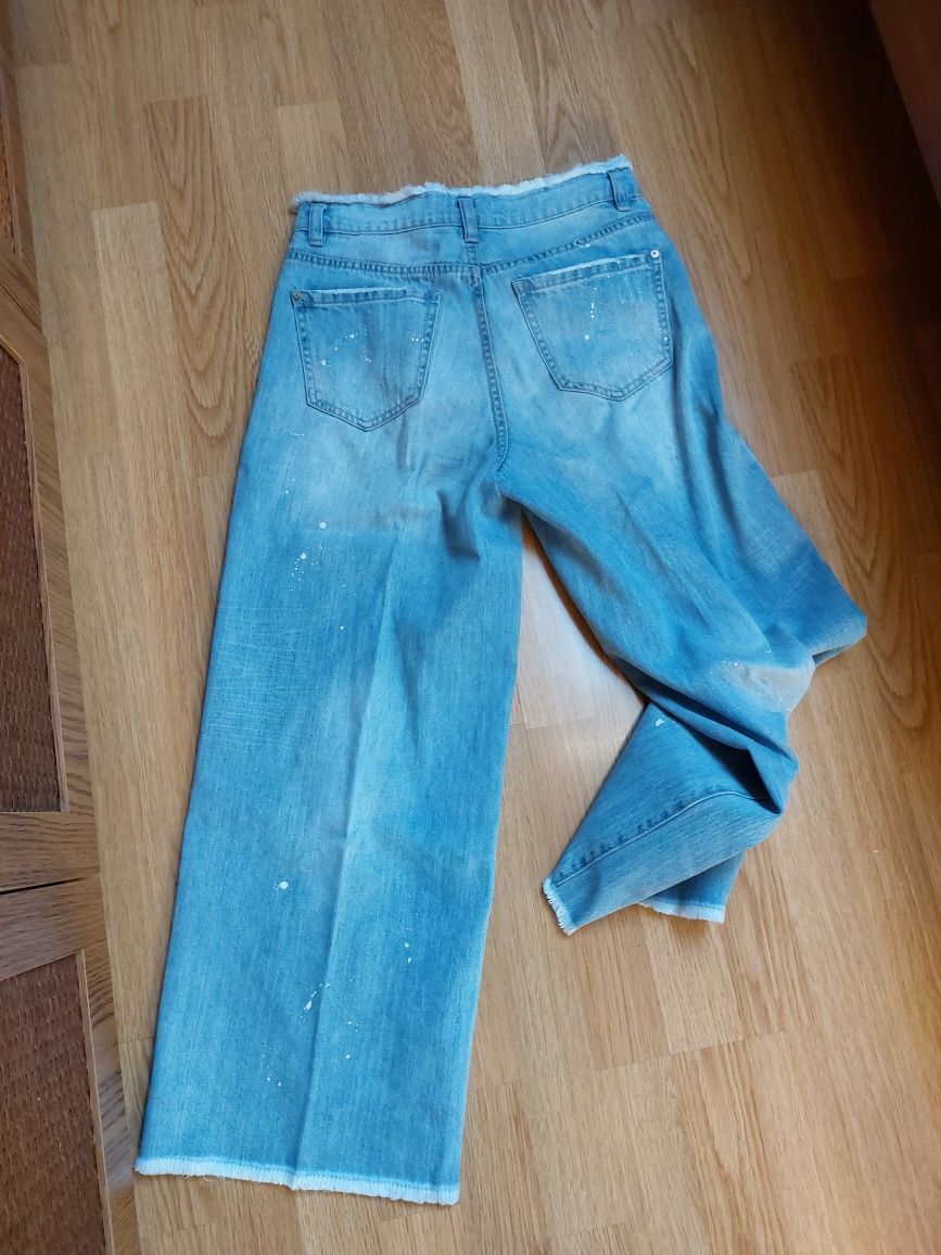 Szerokie denimowe spodnie couloty xs
