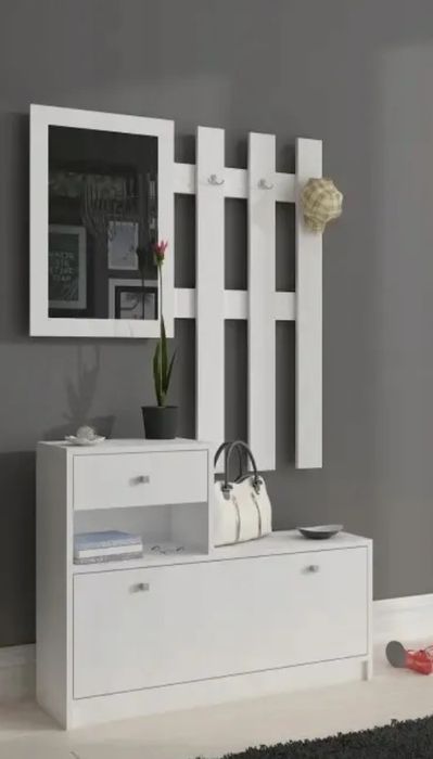 Wieszak lustro szafka komplet