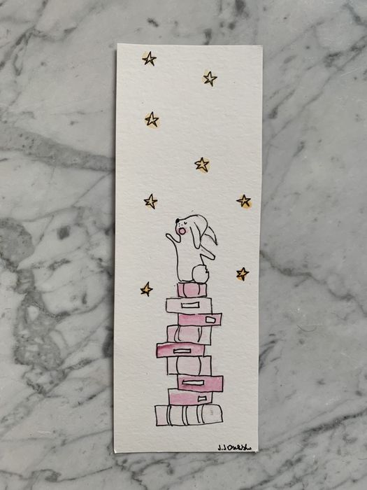 Zakładka do ksiażki królik bunny ksiażki handmade