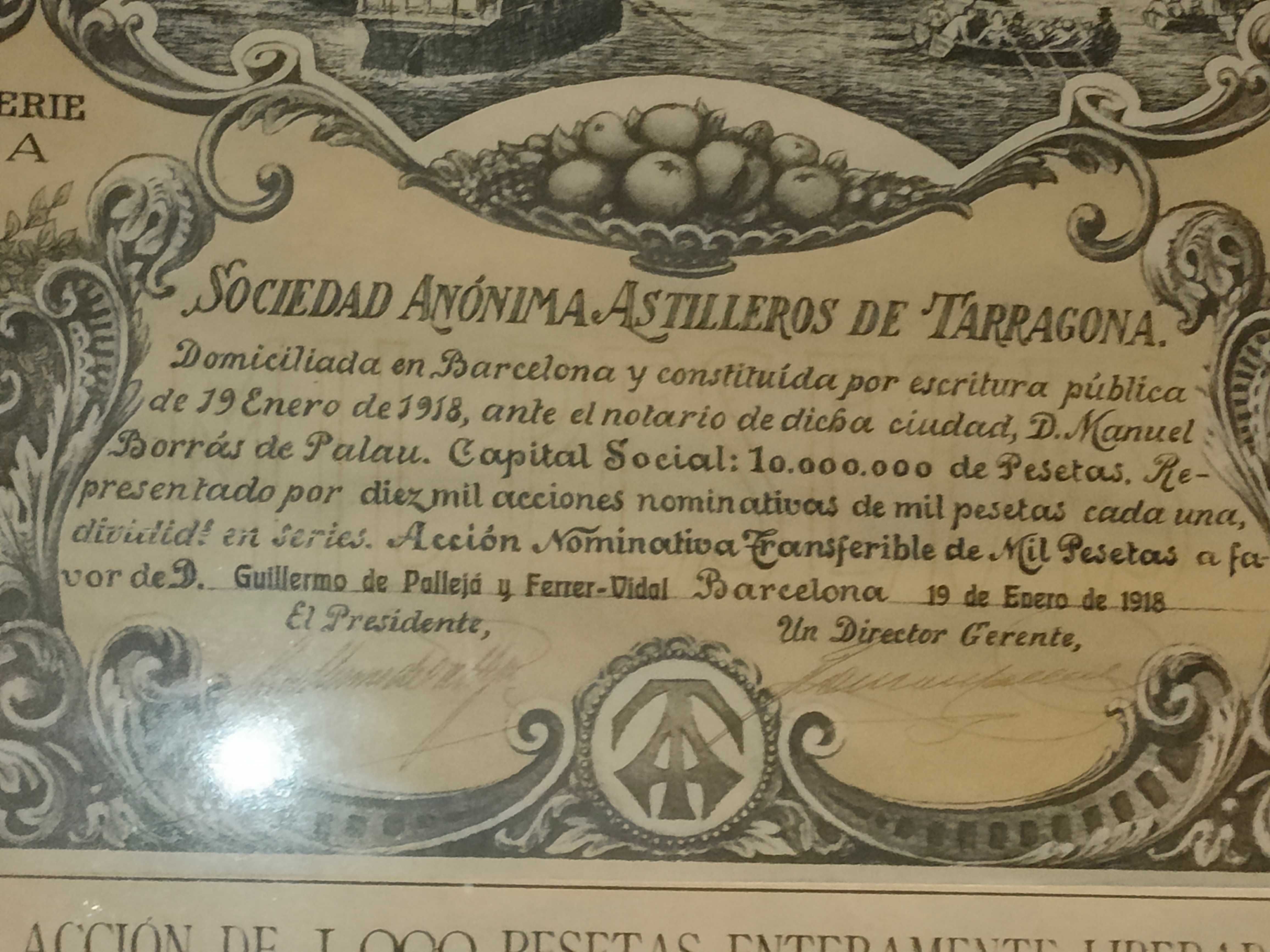 Peça antiga 1918