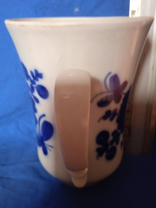 Огромная чайная чашка ПЗХК кобальтовая роспись