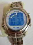Męski Zegarek Shark LCD | Niebieska Tarcza | Metalowa Bransoletka