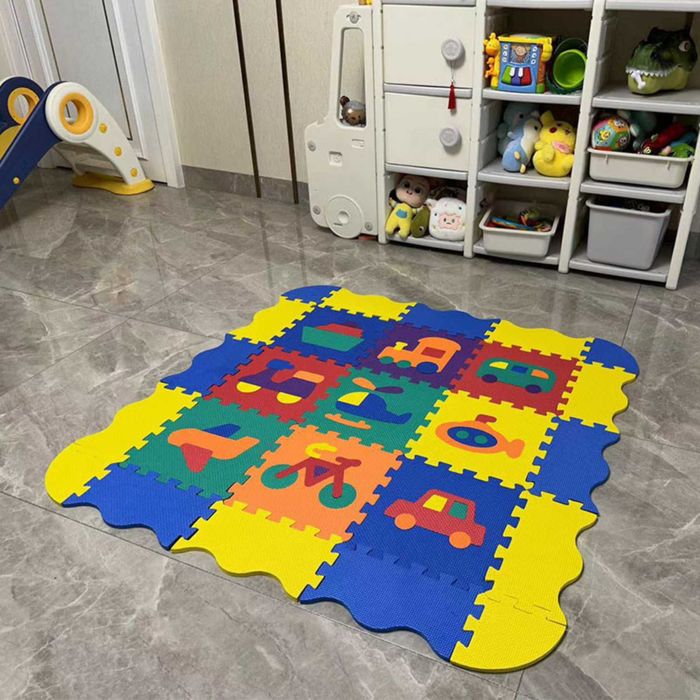 Mata piankowa puzzle piankowe edukacyjna dla dzieci kojec