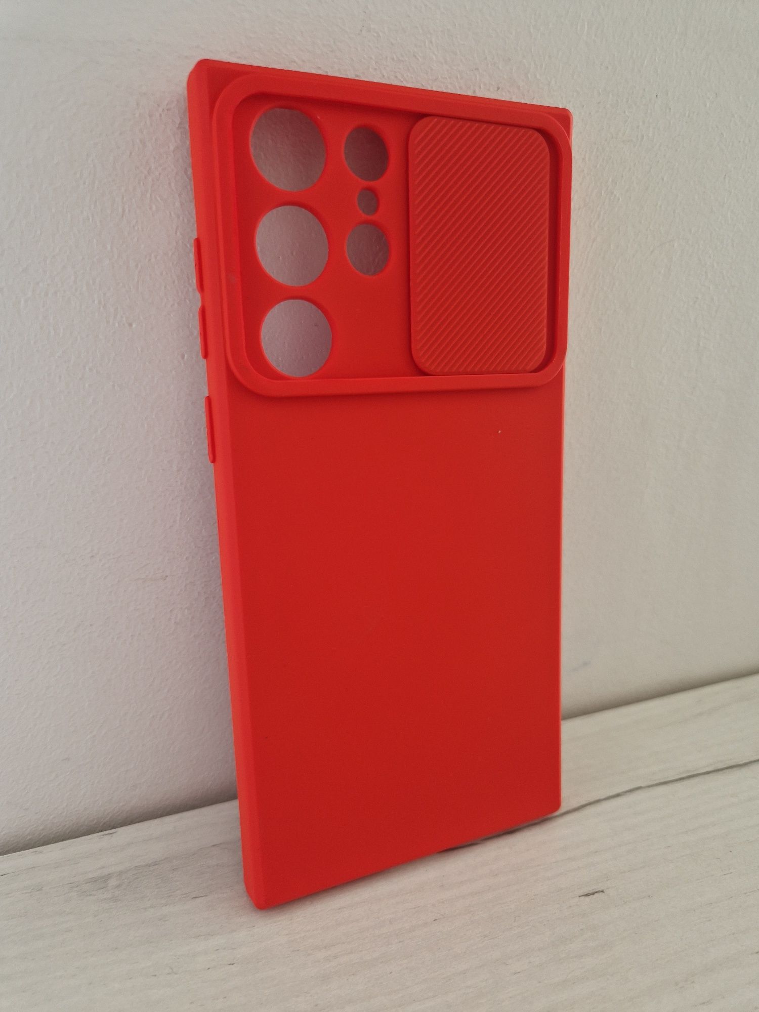 Camshield Soft do Samsung Galaxy S22 Ultra Czerwony