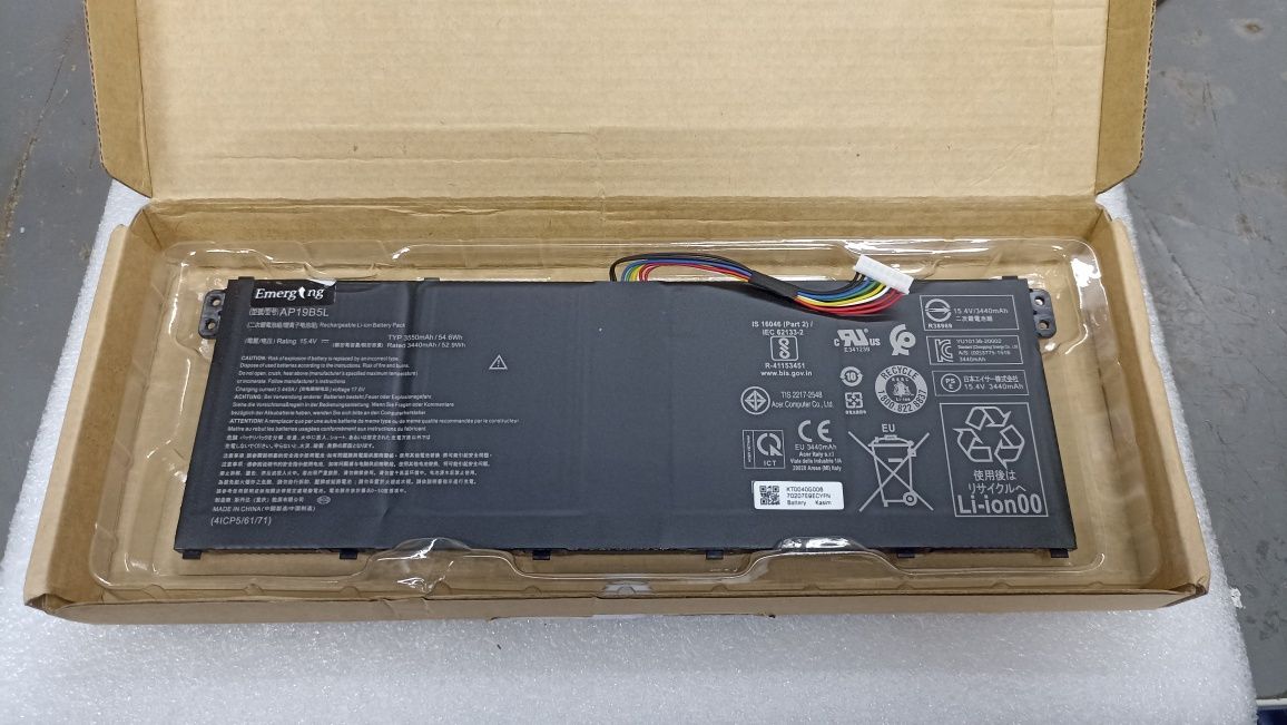 Аккумулятор AP19B5L для ноутбуков Acer Aspire 5 A514-53 НОВЫЙ