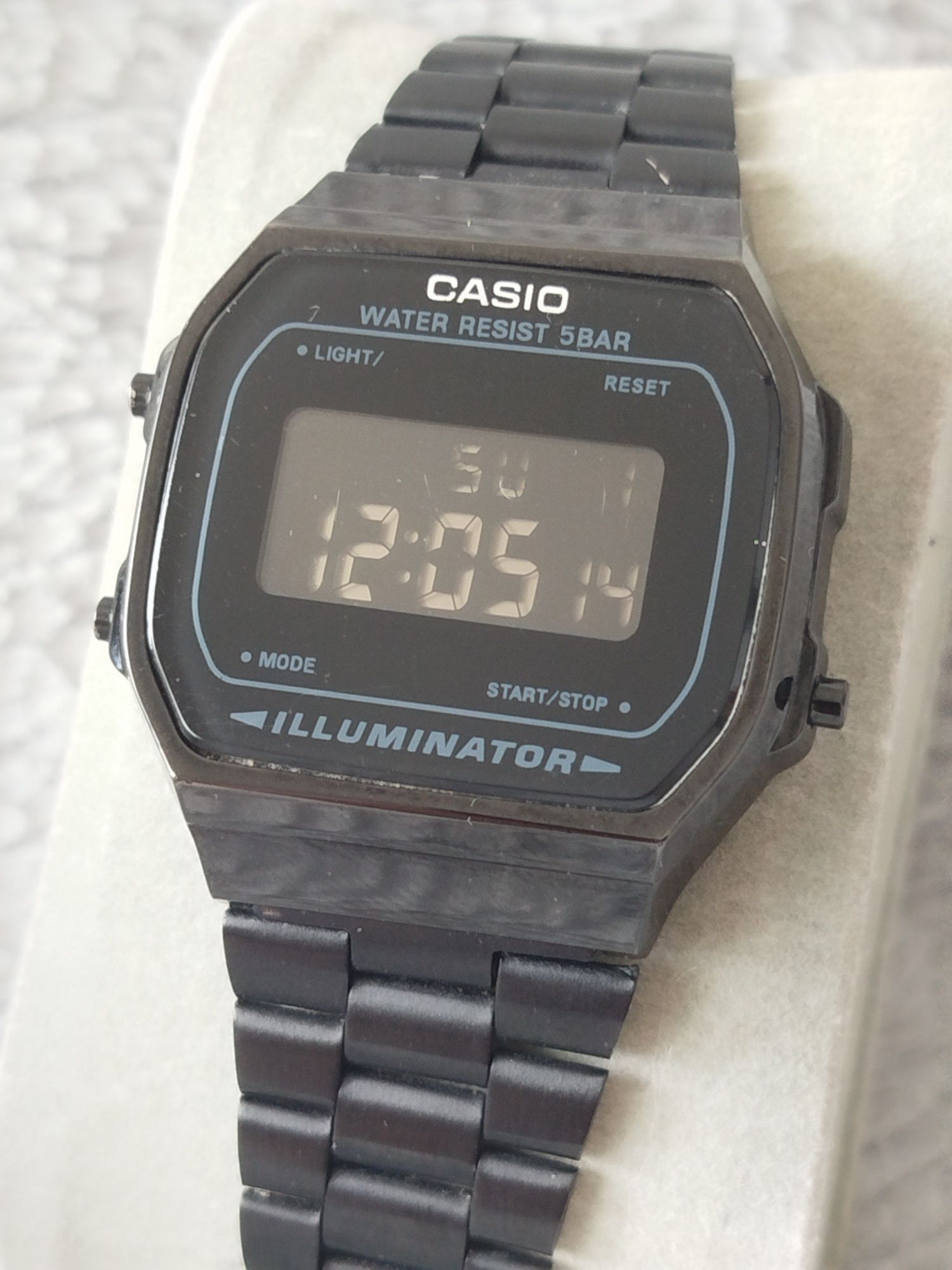 Zegarek Casio Vintage A168WE black digital retro unisex old money y2k