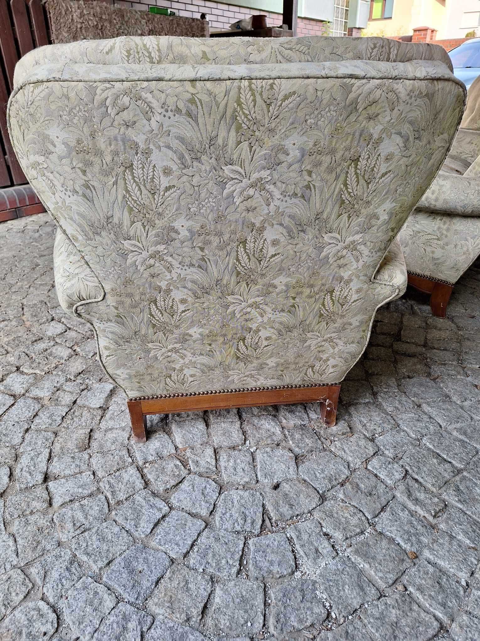 Piękny zestaw wypoczynkowy styl retro ludwikowski sofa + 2 fotele