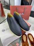 Кожаные мокасины Loro Piana лоферы с меховой стелькой Лоро Пиана ob388