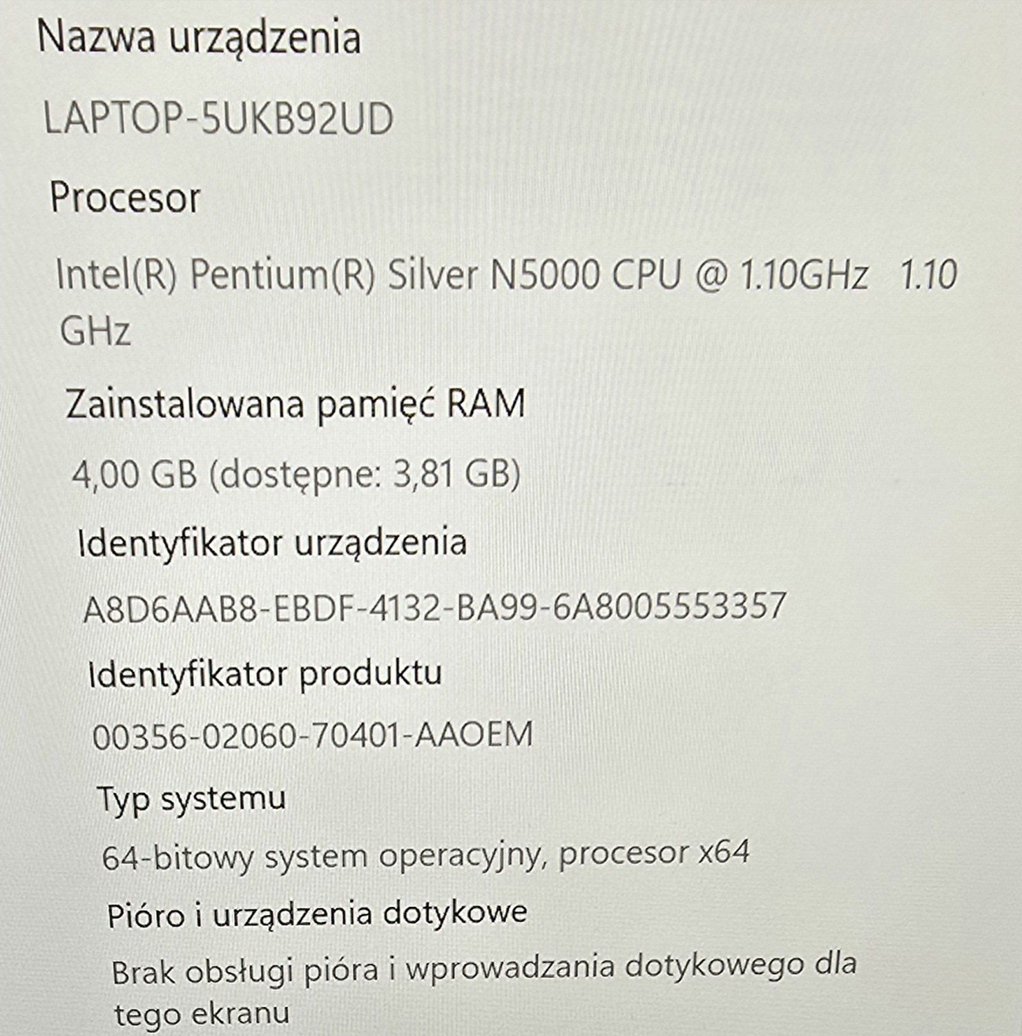 Sprzedam Laptop Acer