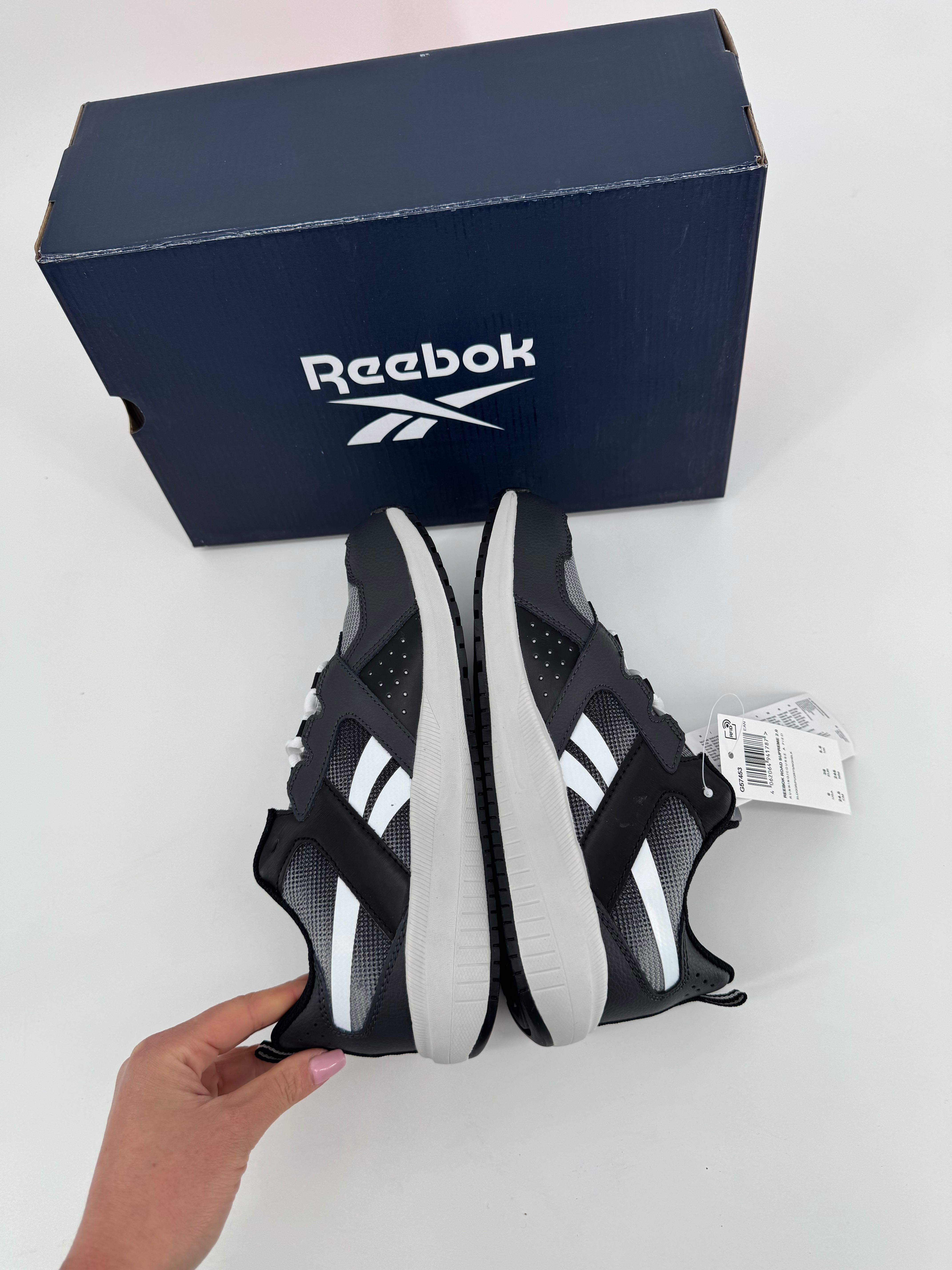 Reebok sneakersy damskie 38 czarne szare białe nowe tenisówki sportowe