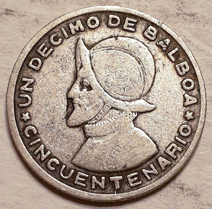 Panama 1/10 balboa 1953 2,5g Ag 900