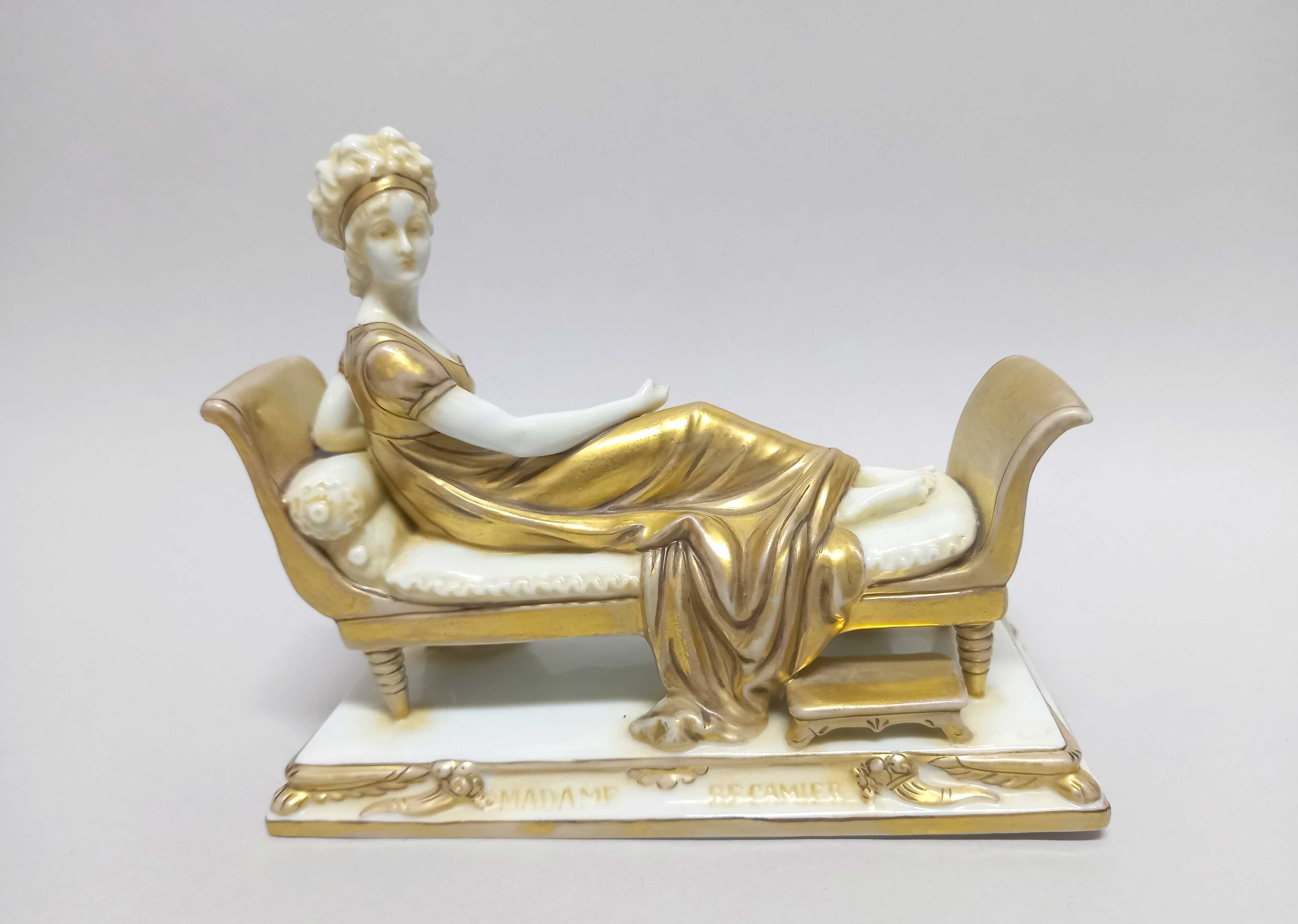 Madame Recamier, figurka Scheibe-Alsbach Turyngia, proj. Otto Poertzel
