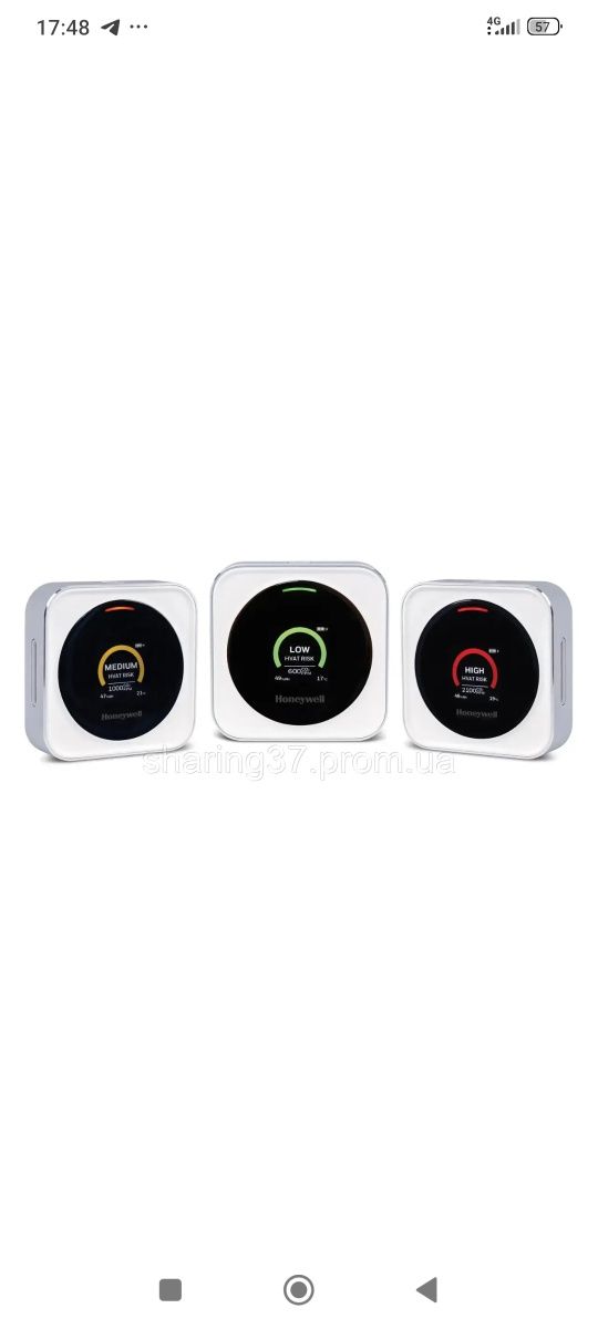 Монітор якості повітря Honeywell HTRAM-V1-W, аналізатор повітря, CO2
