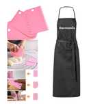 ORYGINALNY FARTUCH kuchenny z logo Thermomix CZARNY + 3x Skrobka