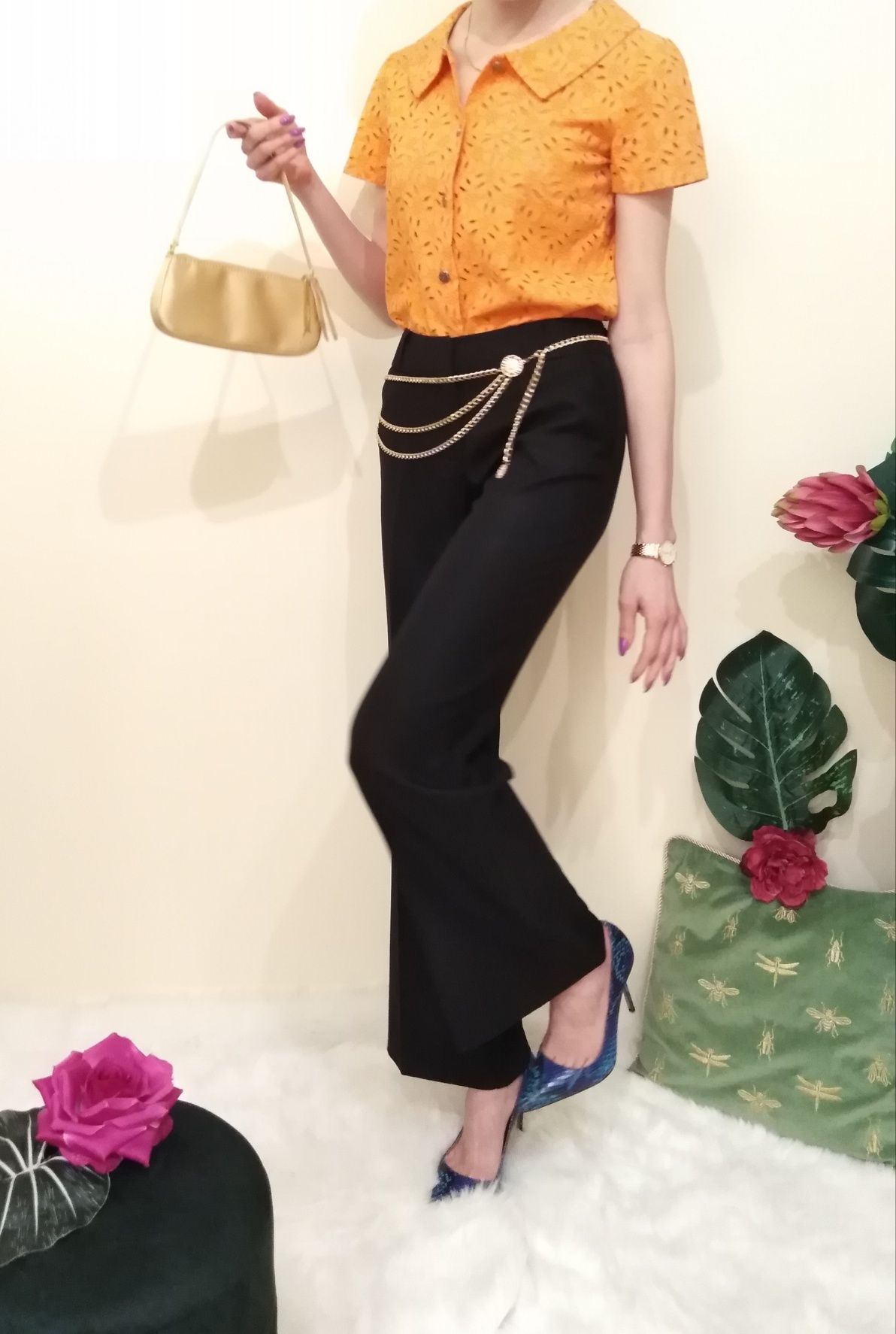 Quiet Luxury Elegant Black pants Czarne eleganckie spodnie na kant