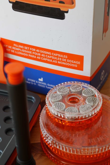 Storz & Bickel – Filling Set para 40 cápsulas (NOVO, sem uso)