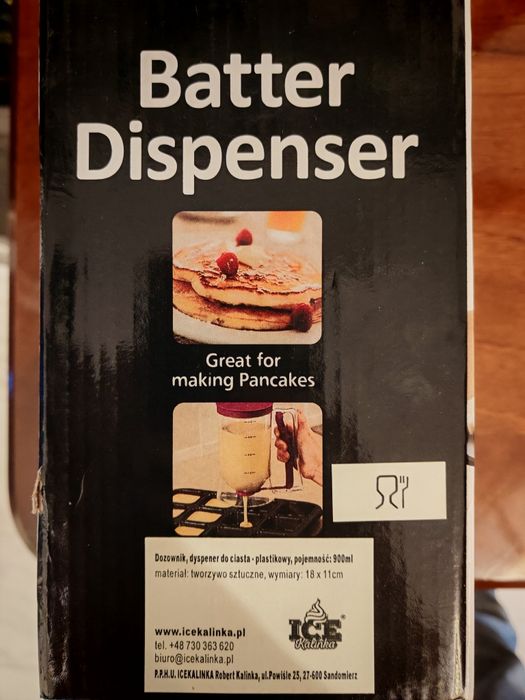 Dozownik, dyspenser do ciasta, muffinek, naleśników