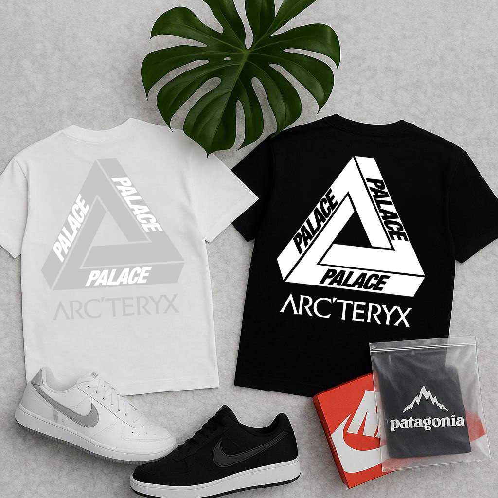 Черная / Белая • Футболка ARCTERYX GorpCore • ХС С М Л ХЛ • Big Logo