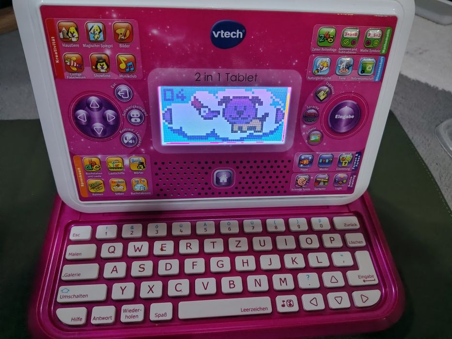 Tablet Vtech dla dzieci z rozkładana klawiaturą