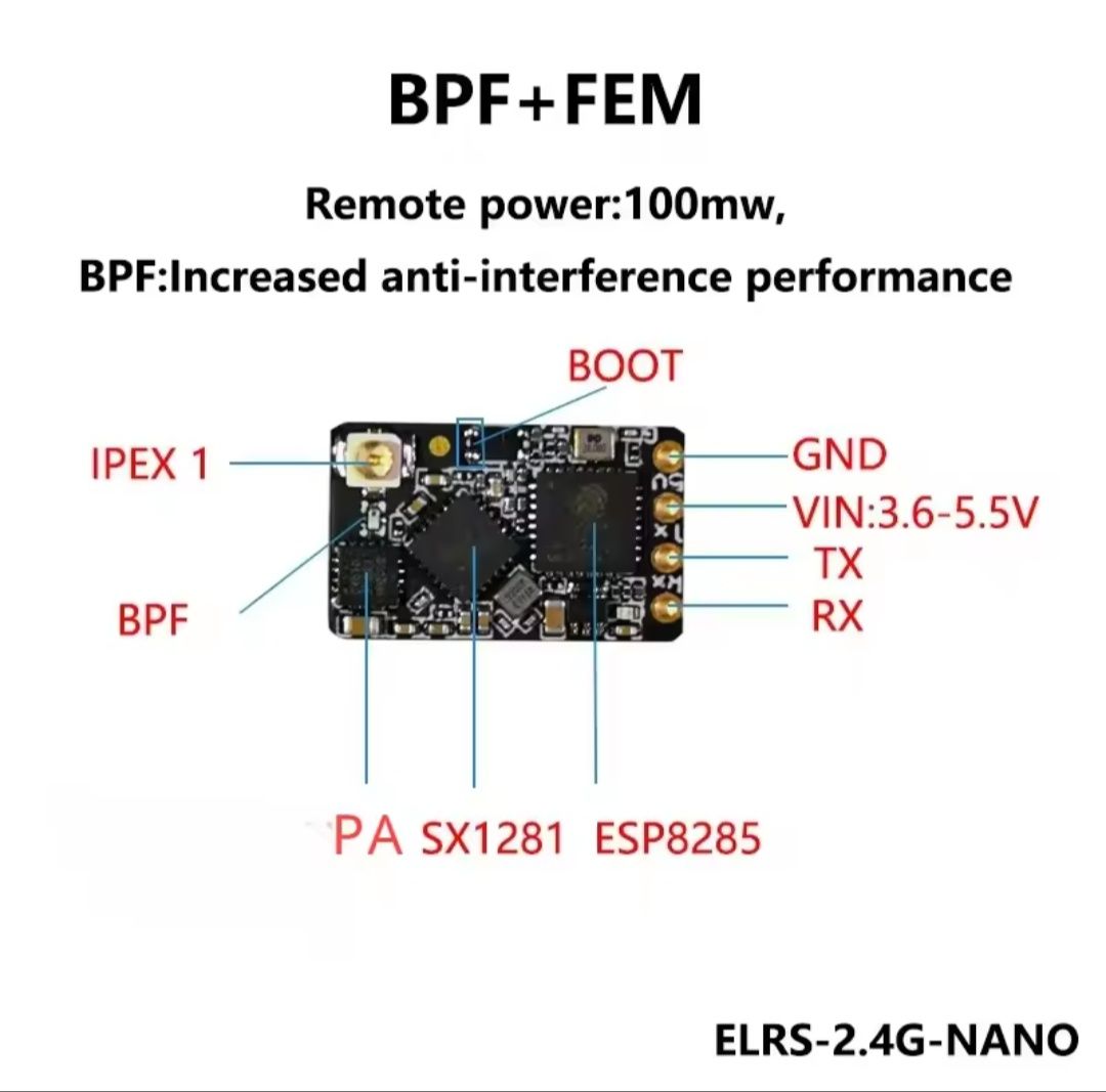 Приймач Радіоприймач BETAFPV ELRS 2.4 RX