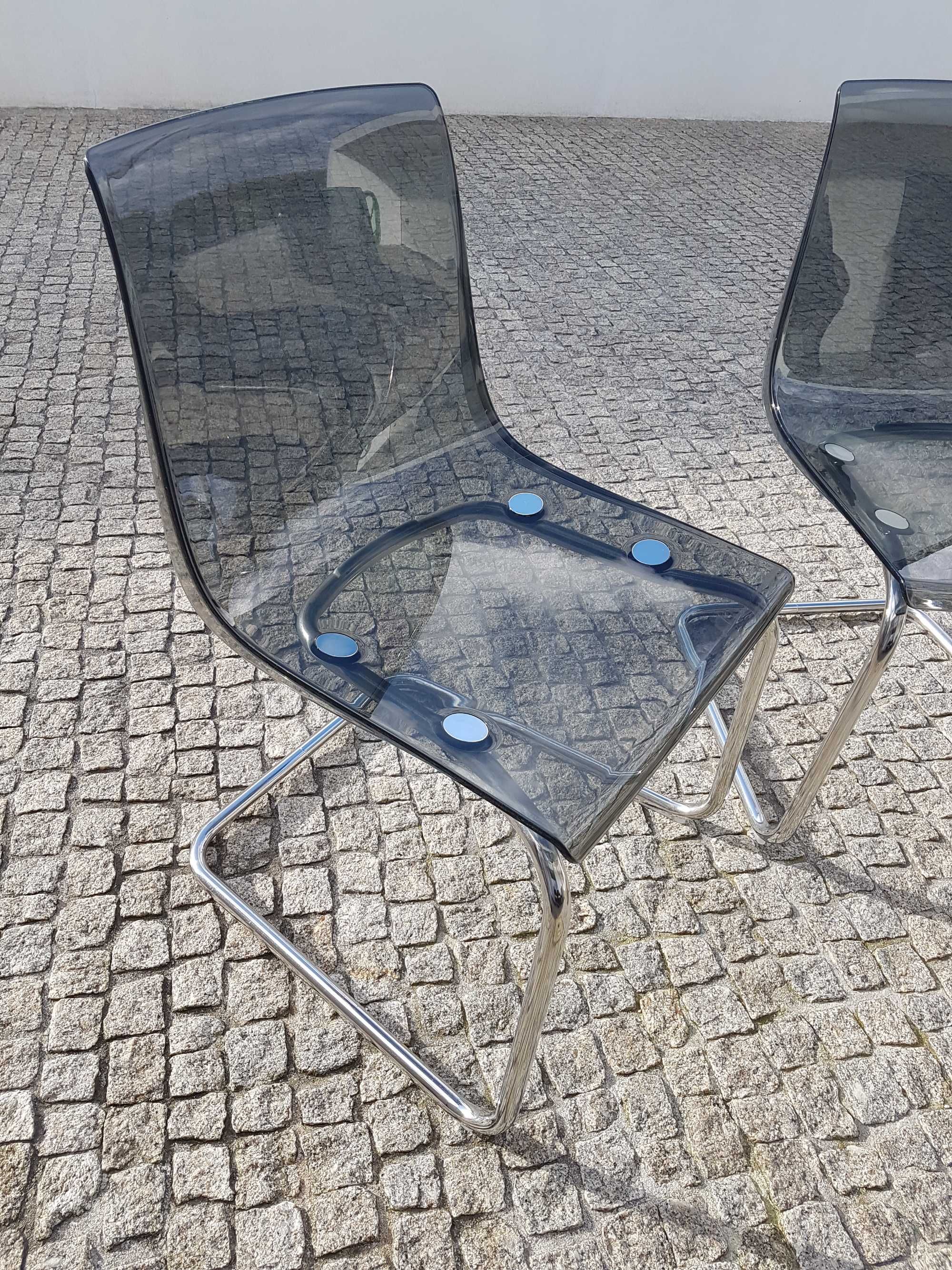 Cadeira Transparente/cromado