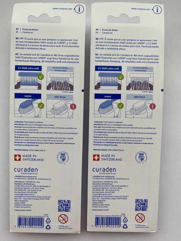 Curaprox 5460 Ultra Soft оригинальные зубные щетки 1уп-3шт Швейцария