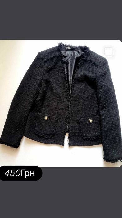 Чорний, трендовий піджак від Zara