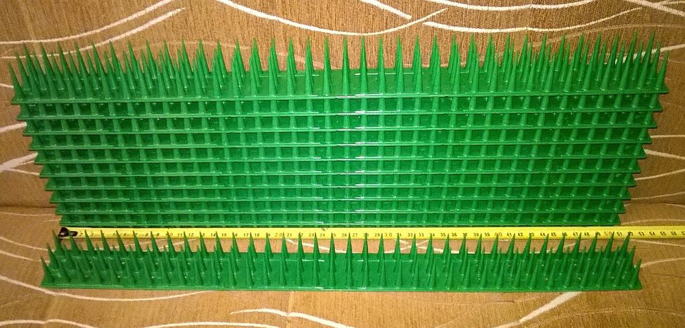 Ptastikowe kolce odstraszające ptaki, KADAX, 12 segmentów, zielone