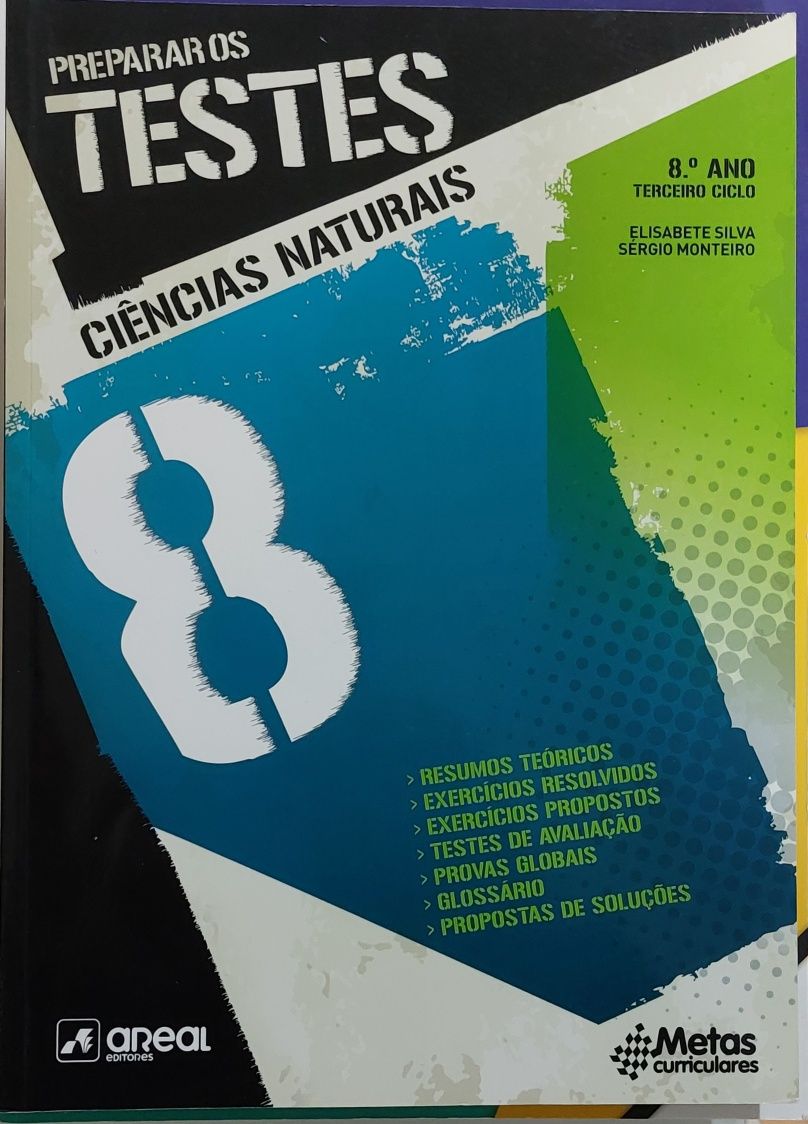 Livros escolares de apoio ao estudo e preparação dos testes  - 8 ° ano