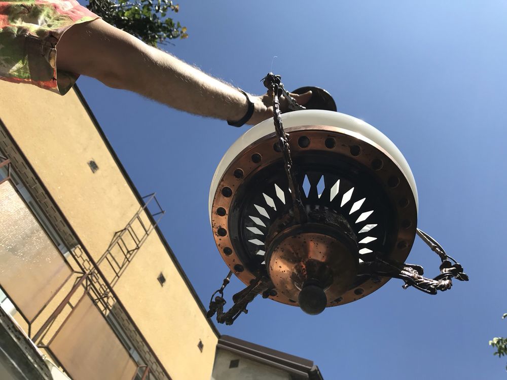 Żyrandol PRL stan bdb