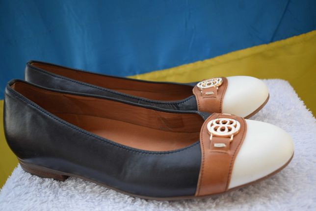 кожаные туфли балетки лодочки мокасины Ara р.40 26 см