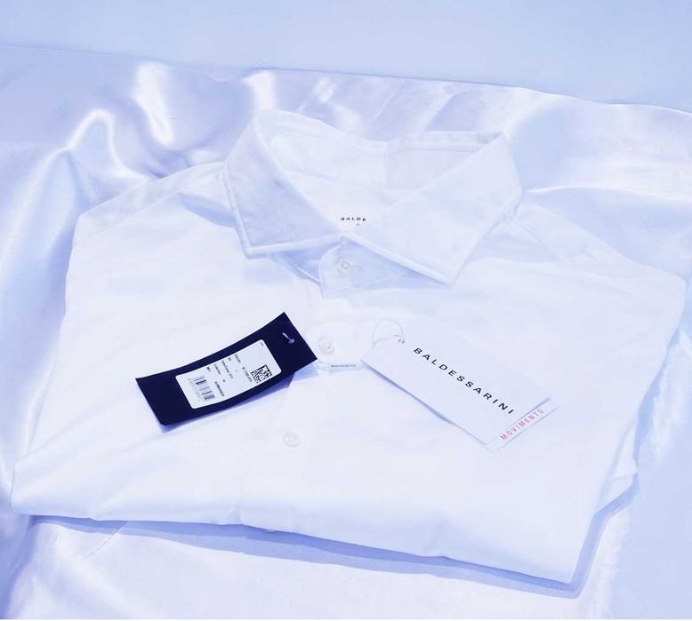 Baldessarini XL 44 Italian Fabric koszula biała prada corneliani barba