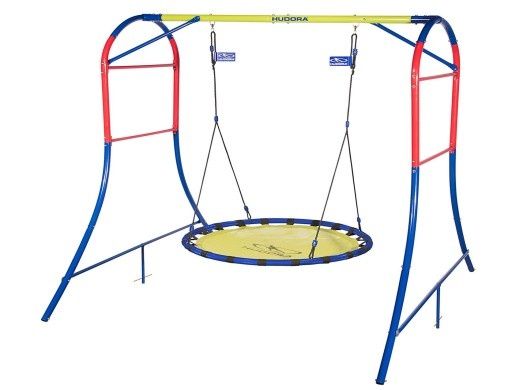 huśtawka GNIAZDO bocianie STELAŻ + siedzisko pełne 120cm 120kg Hudora