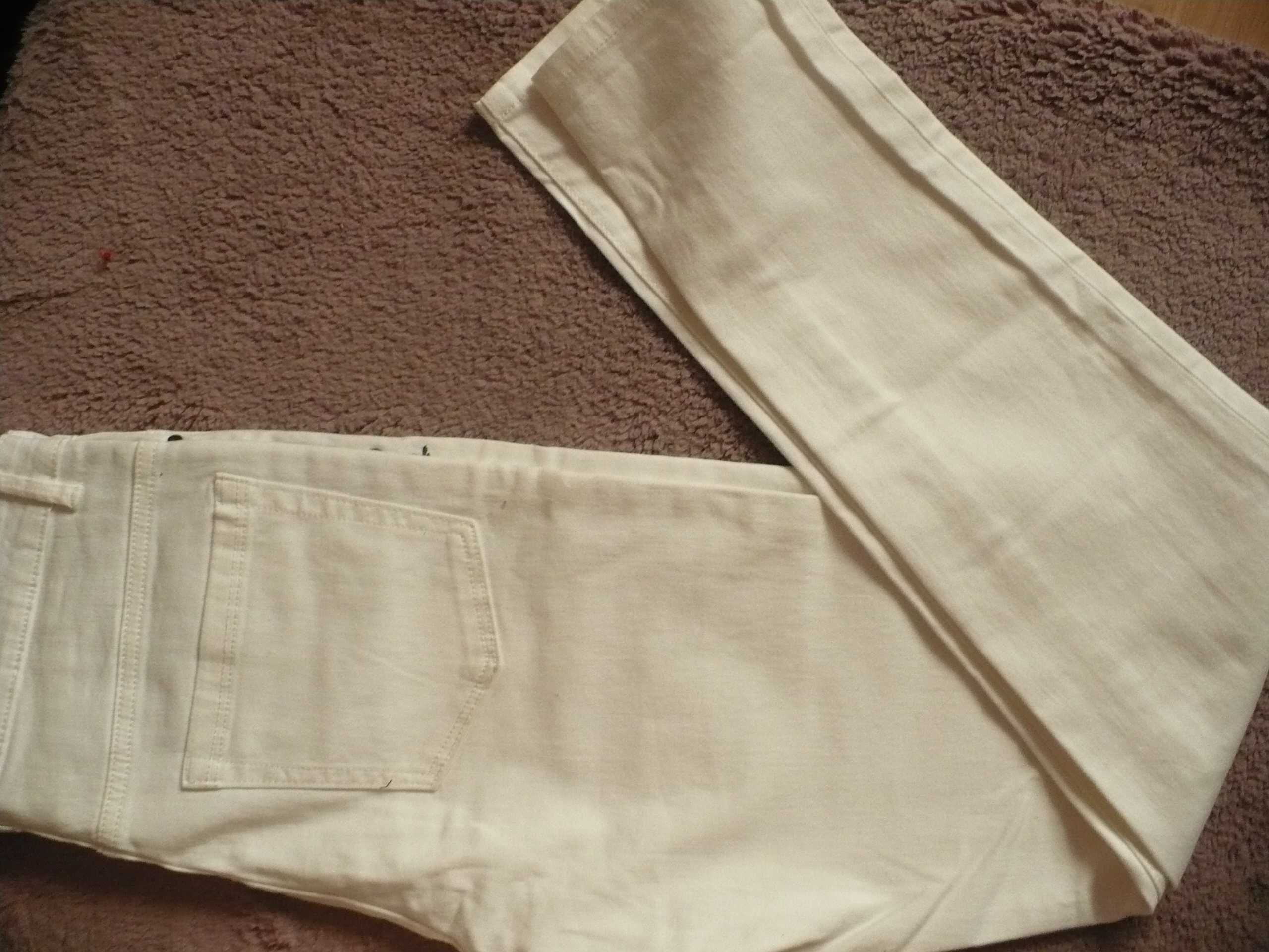 spodnie białe jeans roz S