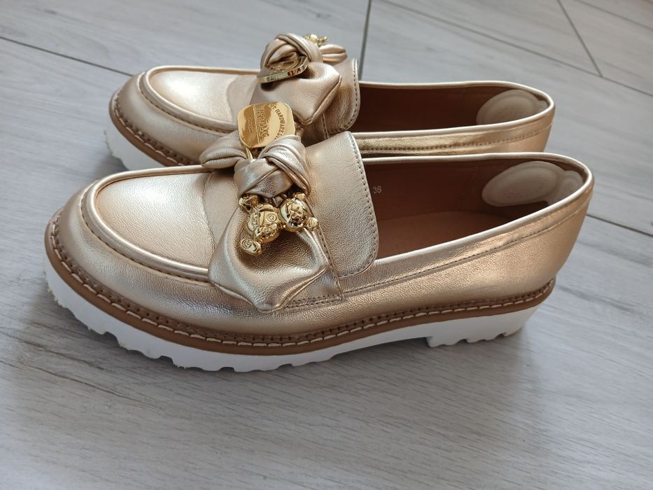Mokasyny złote miś