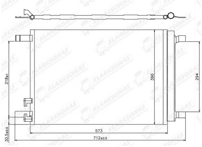 Радіатор кондиціонера VW TIGUAN, 05.2016 + 5Q0816411N BCQ043