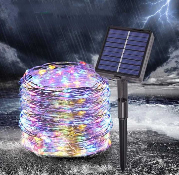 Fio LED SOLAR de Natal para exterior (7m)