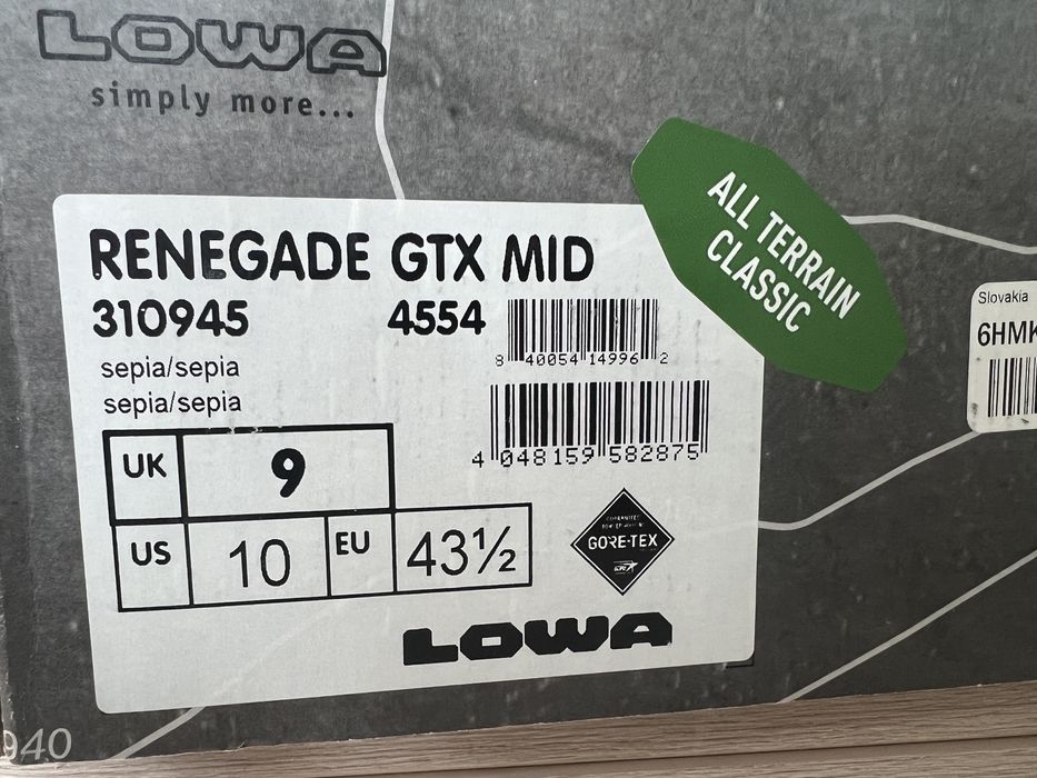 LOWA Renegade GTX Mid (Sepia) оригінал